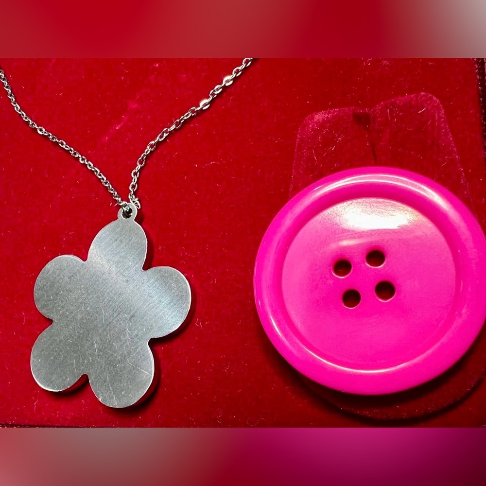 Silver Floral Pendant Necklace